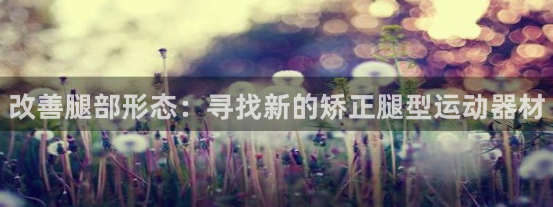 海南fb体育：改善腿部形态：寻找新的矫正腿型运动器材